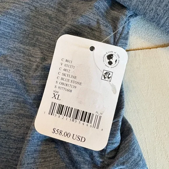 Free People Movement Women's Right Or Run Long Sleeve Layer Blue Stone XL NWT - Picture 9 of 10